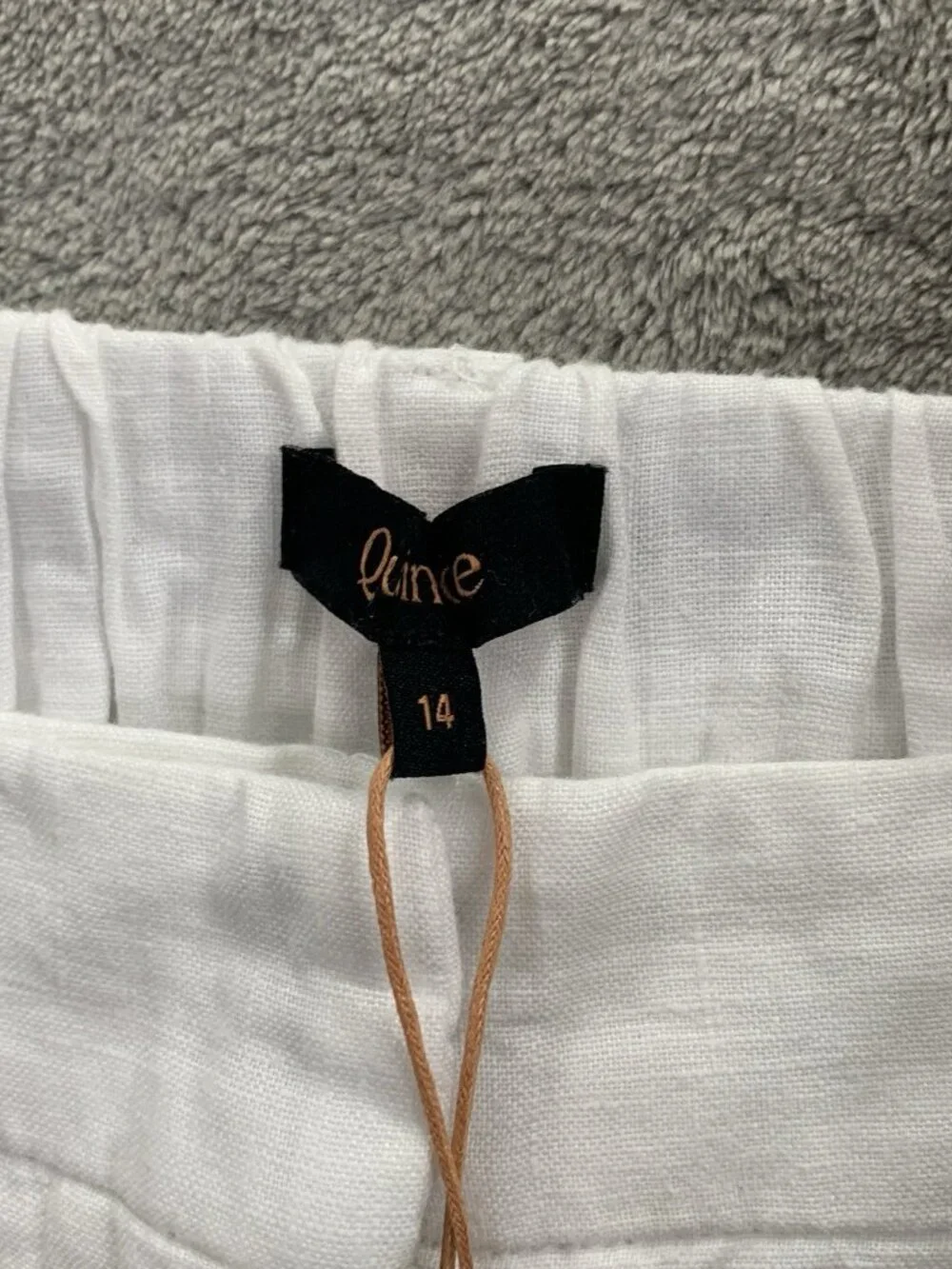 Quince White Wide Leg Linen Pants